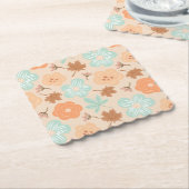 Herfst Flowers Kartonnen Onderzetters (Gebogen)