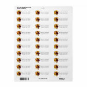 Herfst Flowers Rustic Wedding Return Label (Full Sheet)