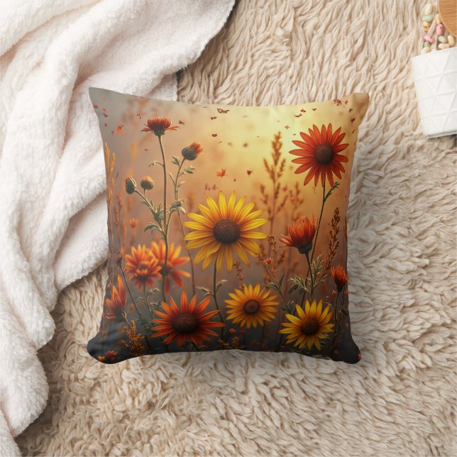 Herfst Flowers Sierkussen (Deken)