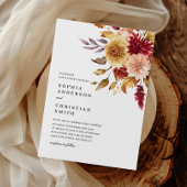 Herfst Flowers Wedding Invitation Kaart