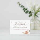 Herfst Flowers Wedding Website Kaart Visitekaartje (Staand voorkant)