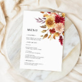 Herfst Flowes Wedding Menu
