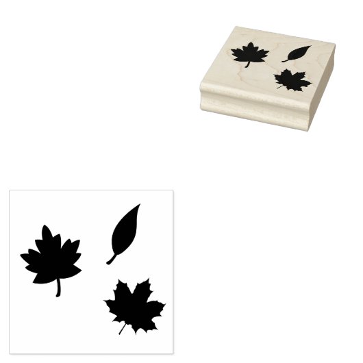 Herfst Foliage Art Stamp Rubberstempel (Gestempeld)