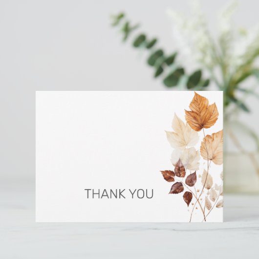 Herfst Foliage Begrafenis Dank u Bedankkaart (Staand voorkant)