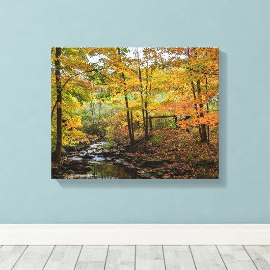 Herfst Foliage Canvas Afdruk (Insitu (Houten vloer))