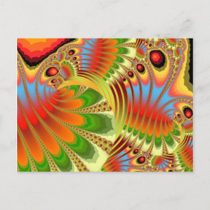 HERFST FOLIAGE FRACTAL BRIEFKAART