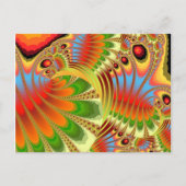 HERFST FOLIAGE FRACTAL BRIEFKAART (Voorkant)