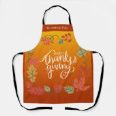 Herfst Foliage Herfst Schattigee Familie Happy Tha Schort (Voorkant)