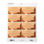 Herfst Foliage met Pompoenkaars of Inblikken Etiket (Full Sheet)