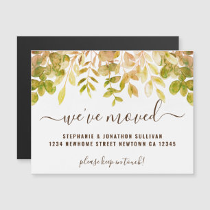Herfst Foliage Moving Magnetic Announcement Kaart