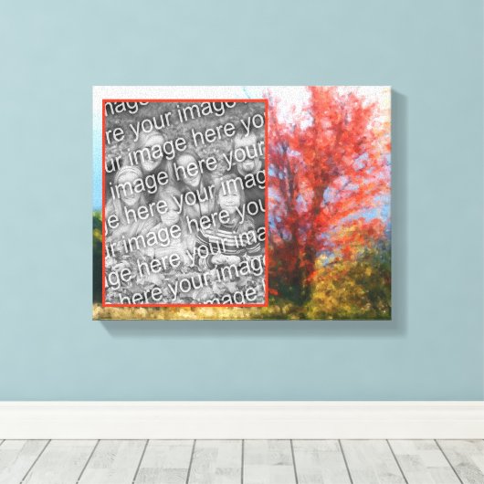 Herfst Foliage Painting Creëer Uw eigen foto Canvas Afdruk (Insitu (Houten vloer))