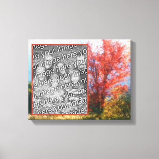 Herfst Foliage Painting Creëer Uw eigen foto Canvas Afdruk (Voorkant)