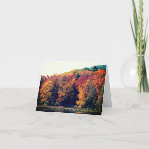 Herfst Foliage Pond Blank Note Kaart