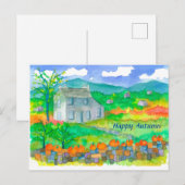 Herfst Foliage Pumpkins Happy Autumn Briefkaart (Voorkant / Achterkant)