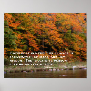 Herfst Foliage River Wisdom Inspirerend Quote Poster