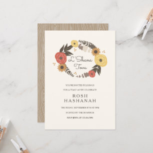 Herfst Foliage Rosh Hashanah Uitnodiging