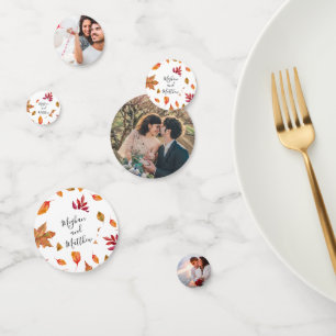 Herfst Foliage Tafel decor Foto confetti