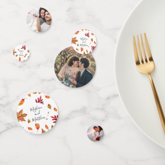 Herfst Foliage Tafel decor Foto confetti (Groep)