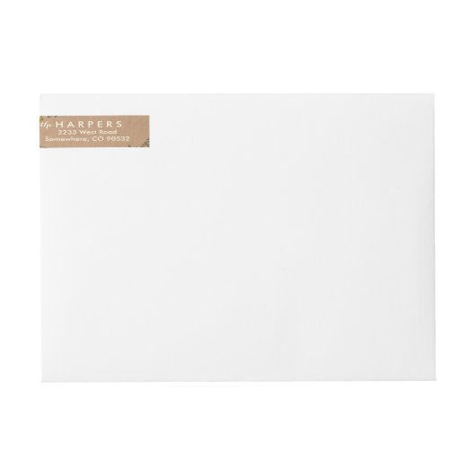 Herfst Foliage Thankful Envelope Wrap Adresetikett (Voorkant)