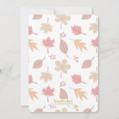 Herfst Foliage Thanksgiving Diner Kaart (Achterkant)