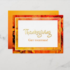 Herfst Foliage Thanksgiving Invitation Post Kaart