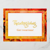 Herfst Foliage Thanksgiving Invitation Post Kaart (Voorkant)