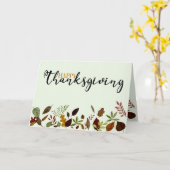 Herfst Foliage-Thanksgiving Kaart (Gele Bloem)
