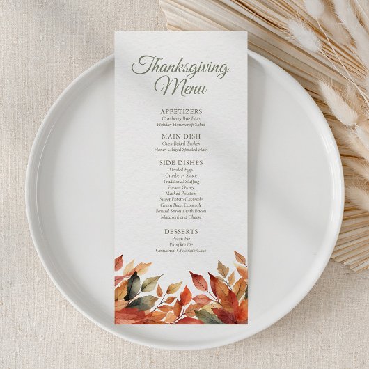 Herfst Foliage Thanksgiving Menu