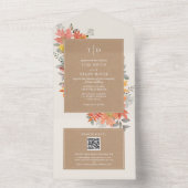 Herfst Foliage vertrekt najaar RSVP All In One Uitnodiging (Binnen)
