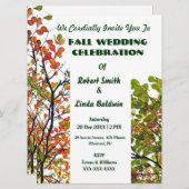 Herfst Foliage Wedding Uitnodiging (Voorkant / Achterkant)