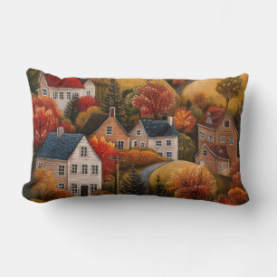 Herfst Folk Art Olieverfkussen Kussen
