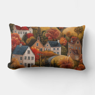 Herfst Folk Art Olieverfkussen Kussen