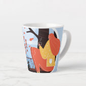 Herfst FolkArt Decor Advertentie Latte Mok (Rechterhoek)