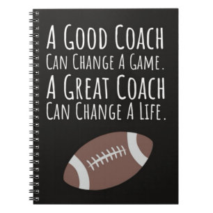 Herfst Football Coach Cadeaus Dank u van het team Notitieboek