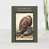 Herfst Football Gelukkige Verjaardag Echtgenoot Ve Kaart (Voorkant)