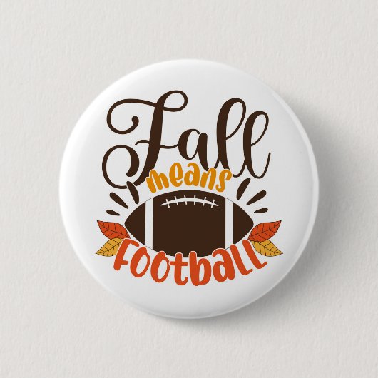 Herfst: Football Ronde Button 5,7 Cm (Voorkant)
