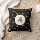 Herfst Forest Animals Autumn Leaves Monogram Kussen (Deken)