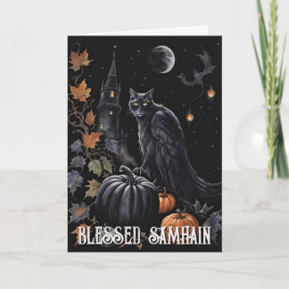 Herfst Forest Blessed Samhain Night Pagan Griffin Kaart