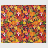 Herfst Forest Floor Cartoon Cadeaupapier (Vlak)