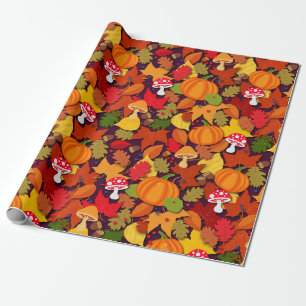Herfst Forest Floor Cartoon Cadeaupapier