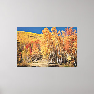 Herfst Forest Landscape Canvas Afdruk