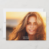 Herfst Forest Memorial Viering van het leven Foto Kaart (Achterkant)