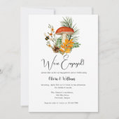 Herfst Forest Mushroom Verloving Aankondiging (Voorkant)