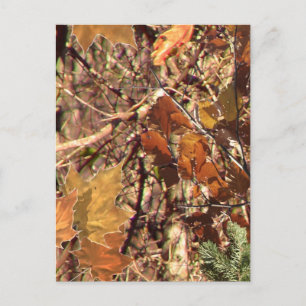 Herfst Forest Struik Camouflage Briefkaart