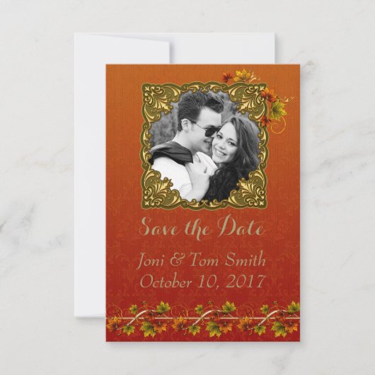 Herfst Foto Save the Date (Voorkant)