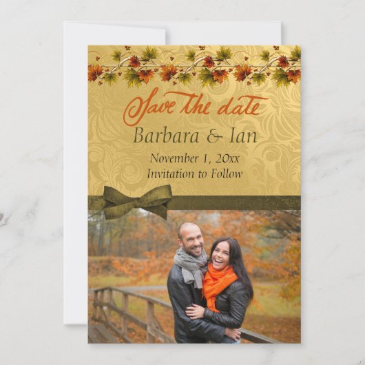 Herfst Foto Save the Date (Voorkant)