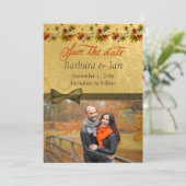 Herfst Foto Save the Date (Staand voorkant)