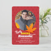 Herfst Foto Uitnodiging (Staand voorkant)