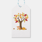 Herfst Fox met pomkin Cadeaulabel (Voorkant)
