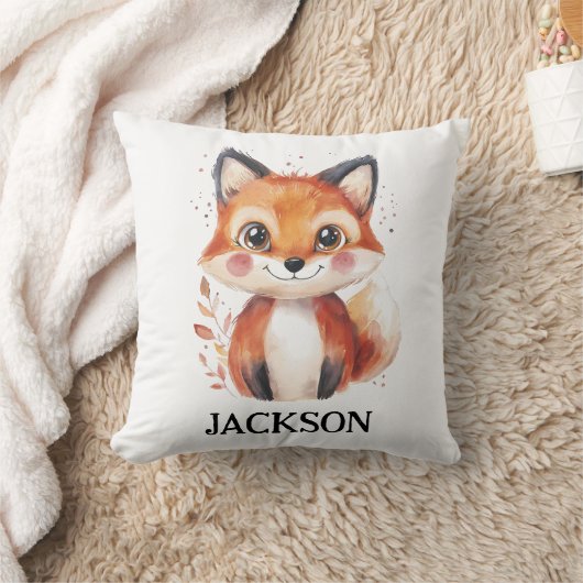 Herfst Fox Waterverf Animal Autumn Schattigee Kind Kussen (Deken)